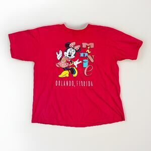 Vintage 90s Mickey Mouse T-shirt Unlimited Mens 2XL USA Minnie Mouse Cartoon VTG